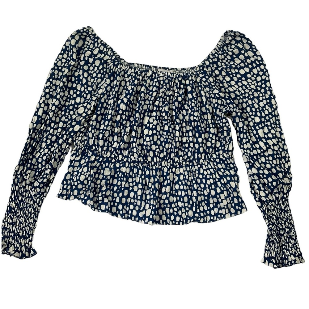 Eloquii Elements Women Plus Size 14/16 Blue Long Sleeve Blouse | 0179